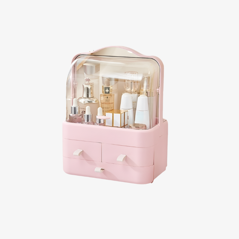 Large Capacity Dustproof Makeup Storage Rack Desktop Lipstick Skincare Organizer for Home