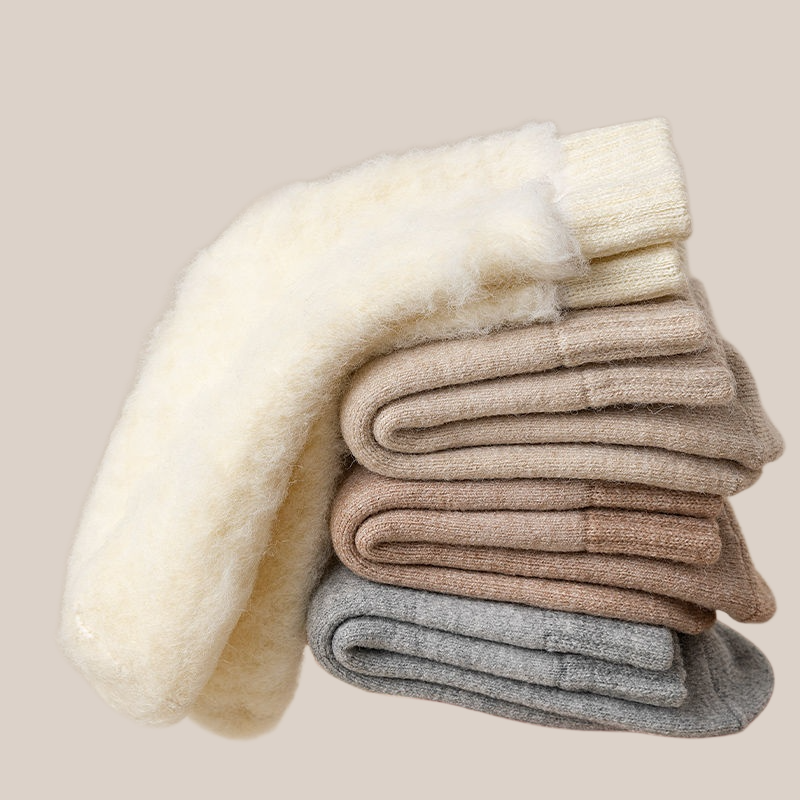 Calcetines gruesos y cálidos de felpa para mujer