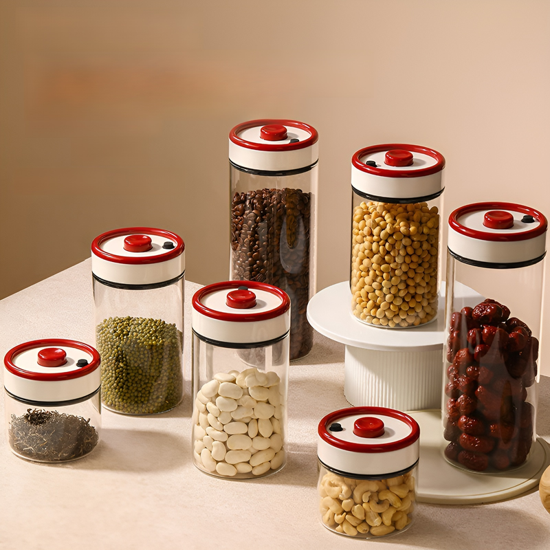 コーヒー豆密閉タンク負圧真空食品グレードガラス瓶紅茶コーヒー粉末貯蔵タンク貯蔵タンク