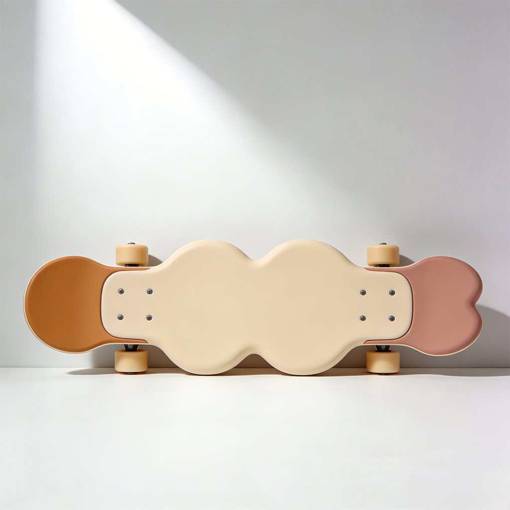 Beginner skateboard with durable deck and colorful design