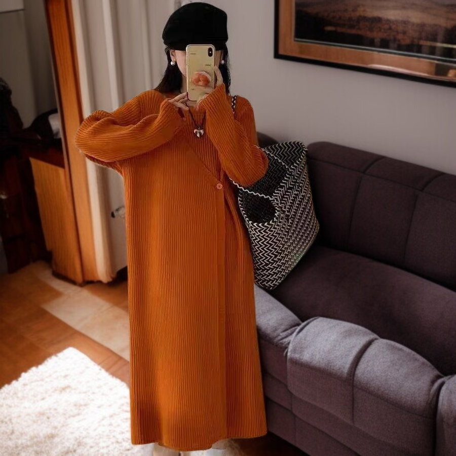 니트 루즈 원피스 원피스 의상 코디 캐주얼 루즈