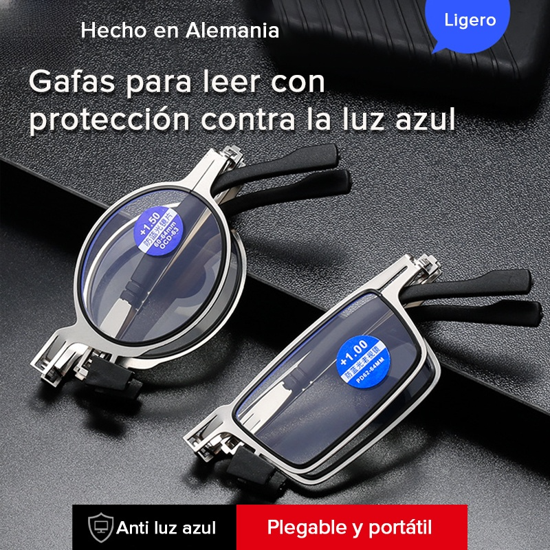 Gafas de lectura plegables ligeras con protección contra la luz azul