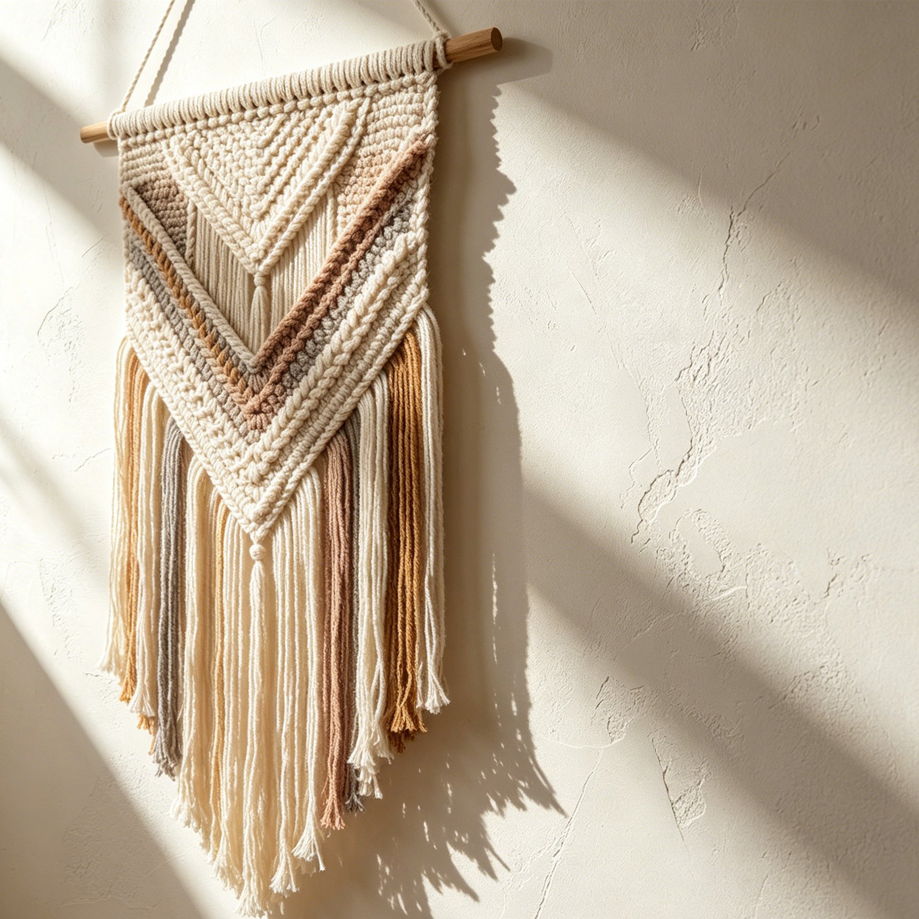 Boho Stil handgefertigter Wandteppich