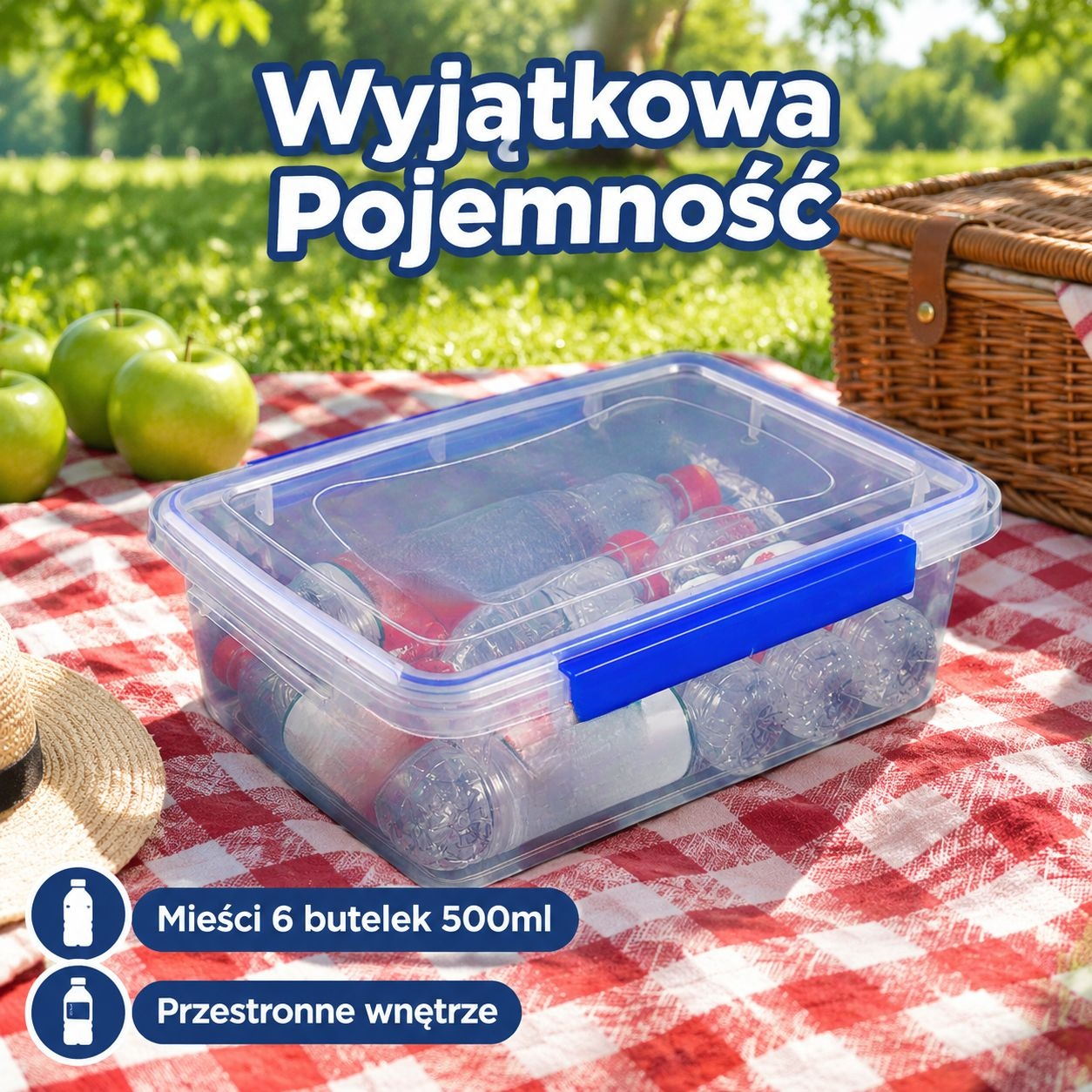 Prostokątne plastikowe pojemniki na żywność