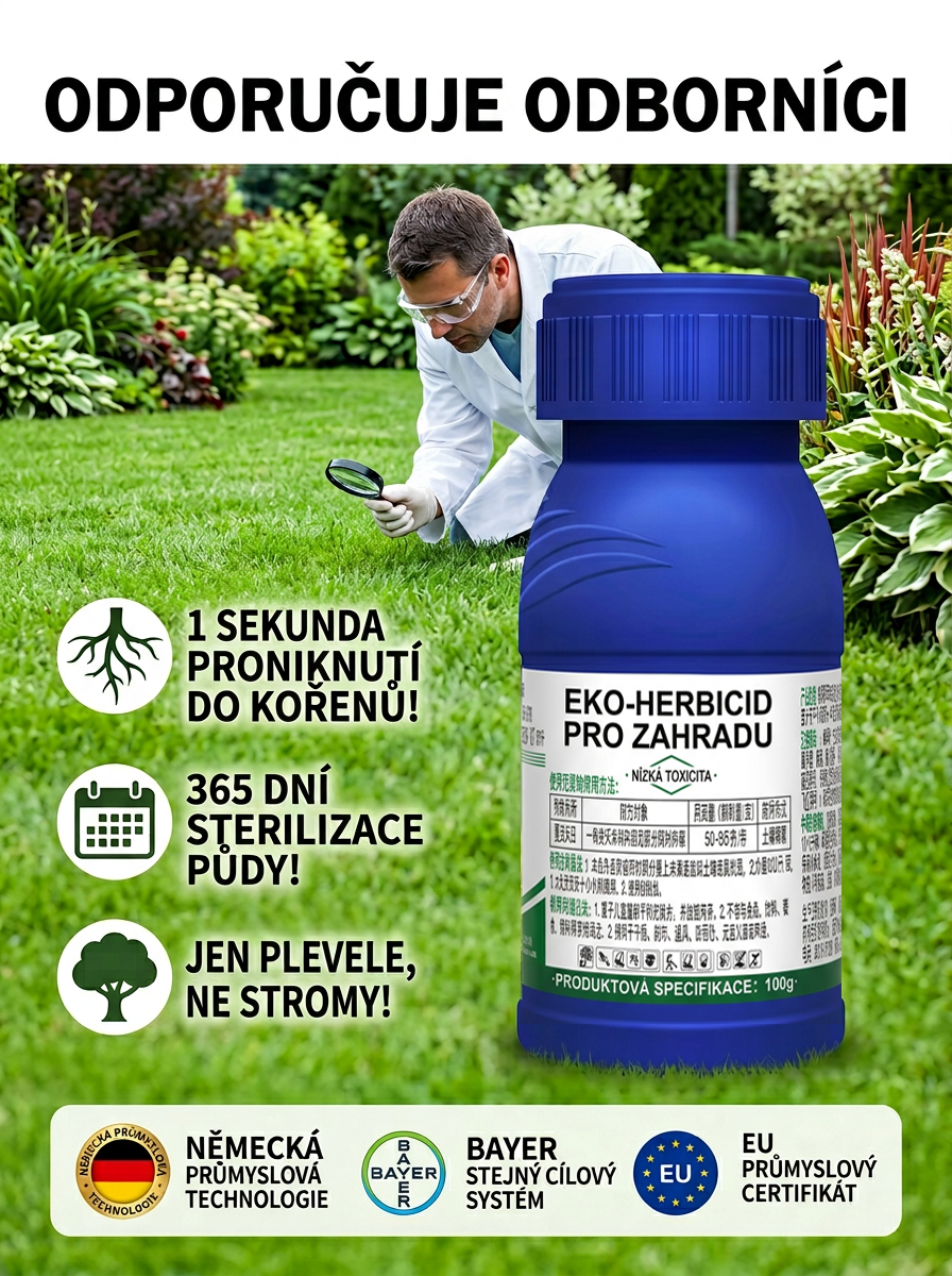 Dvouúčelový herbicid pro odstranění plevele od kořene