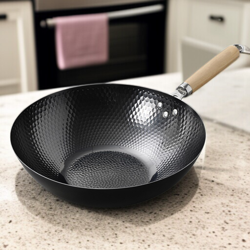 가정용 숙철 무코팅 볶음냄비 전통 가마냄비 무접착 후라이팬 후라이팬 무코팅 가마냄비 레인지