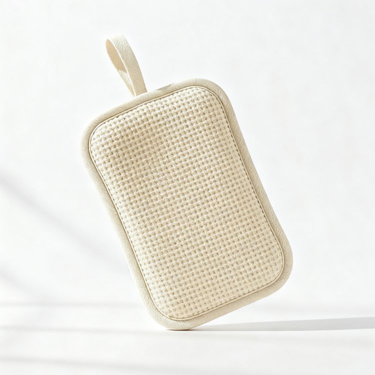 부드러운 소재의 오프 화이트 타월