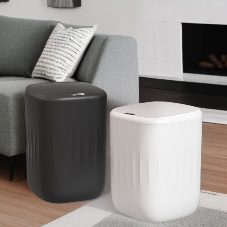 거실 휴지통 전자동 충전 감지 비접촉 휴지통 화장실 발차기 휴지통