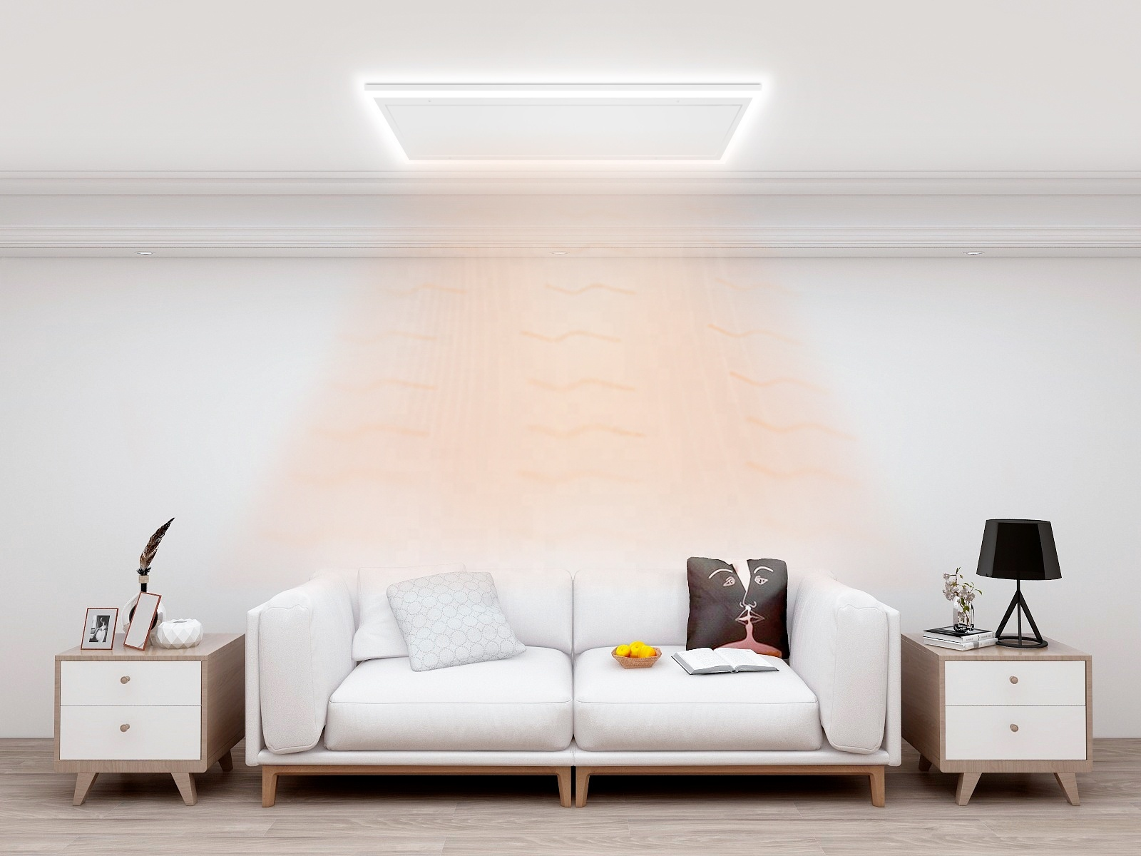 Panel calefactor chino con tira LED y tecnología de grafeno, 230V/240V