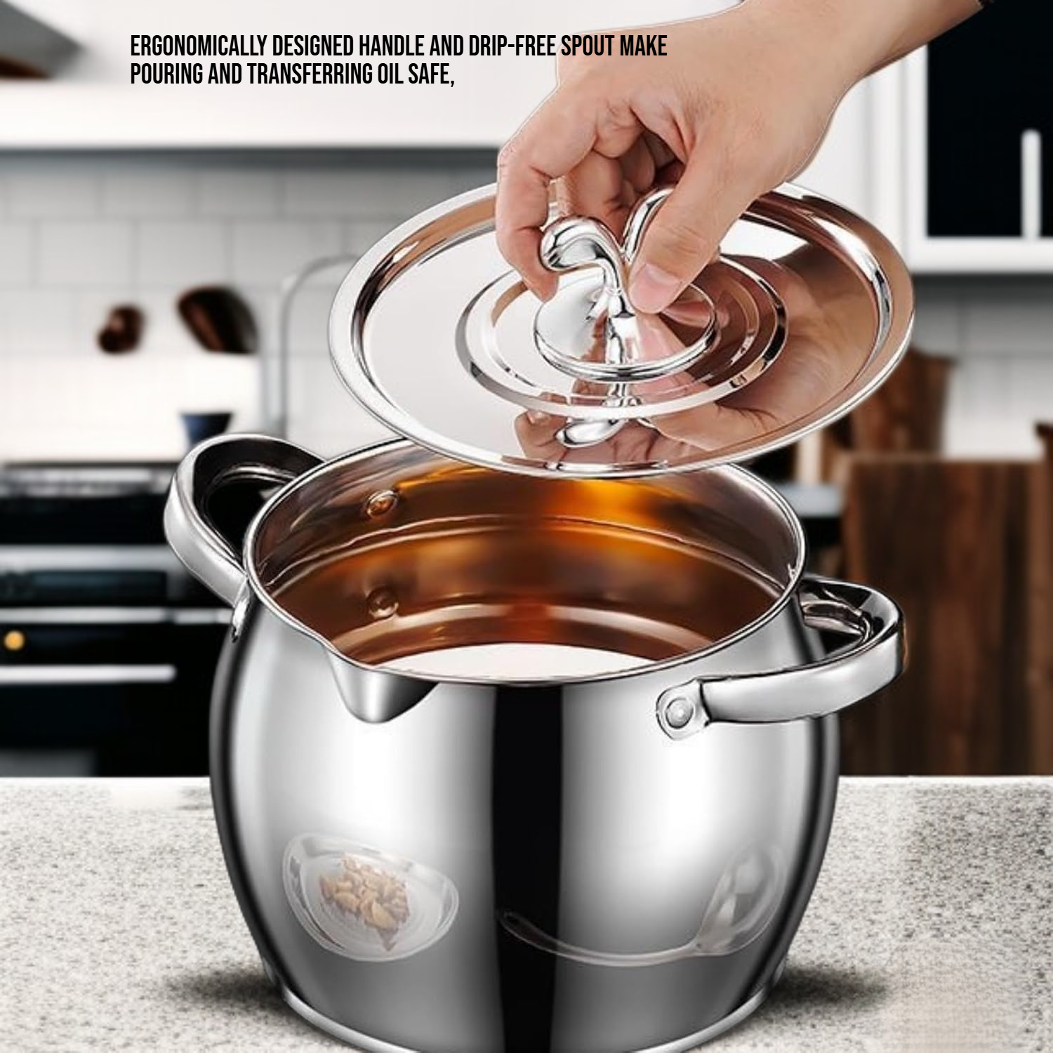 Stainless Steel Grease Filter Pot with Dust Cover