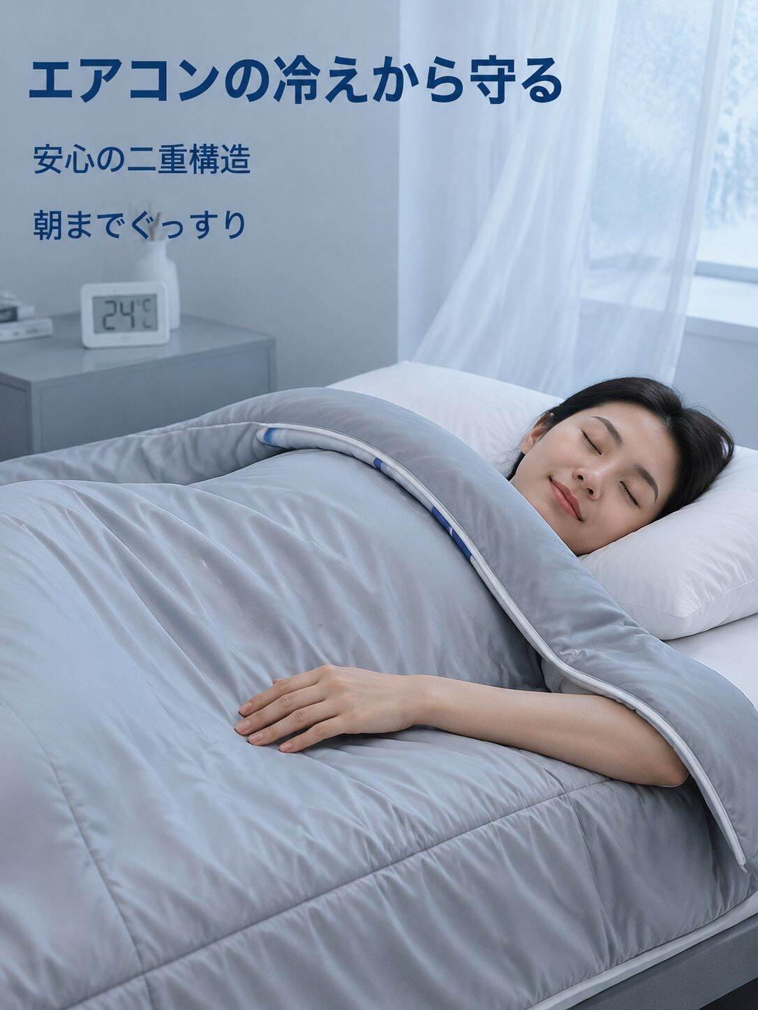 薄型二重エアコン掛け布団