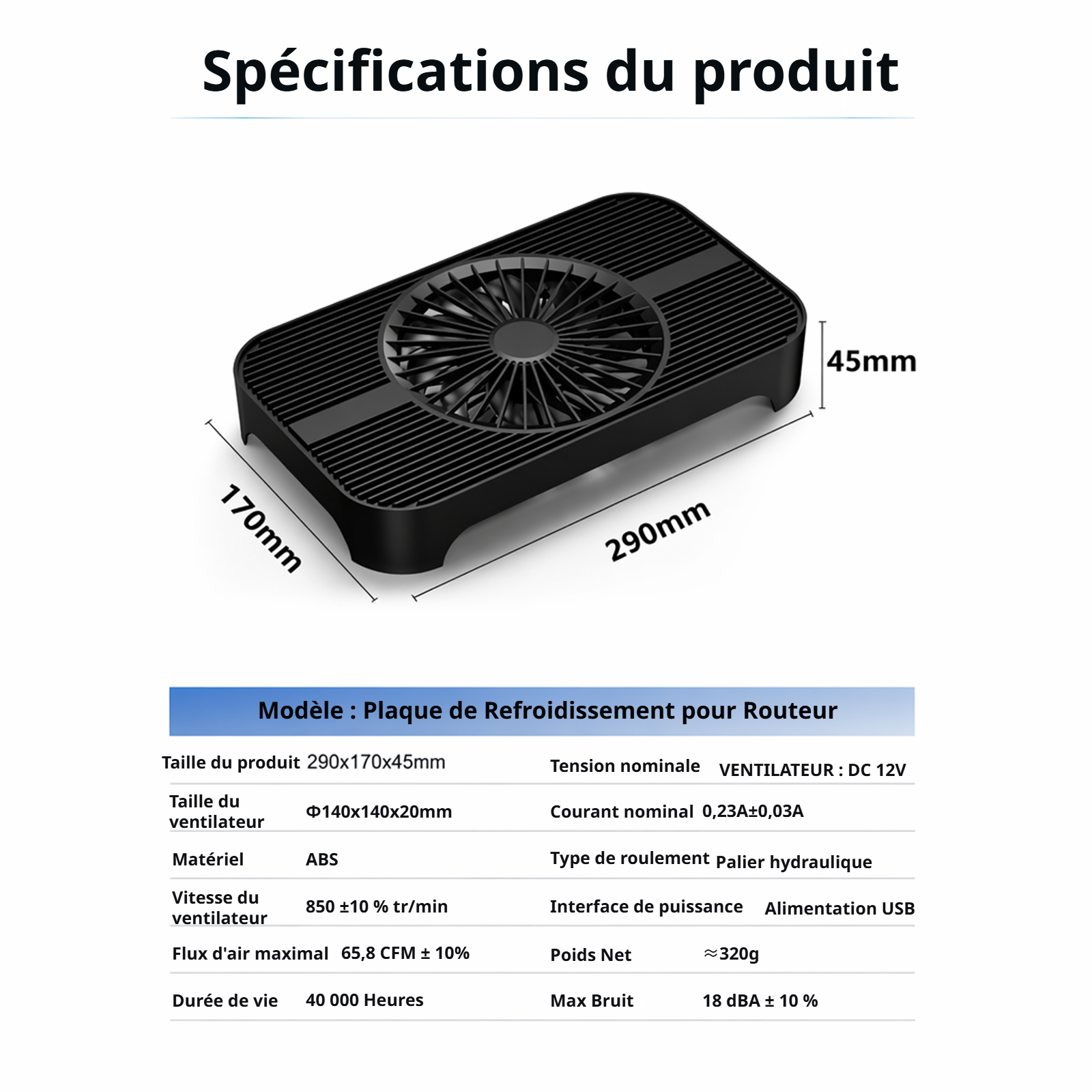 Support de dissipation thermique pour routeur