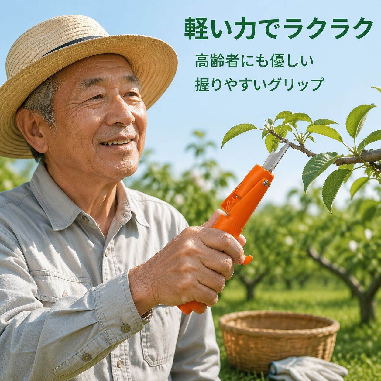 多機能園芸ばさみ サンショウ・果物収穫・剪定・フラワーアレンジ用ツール