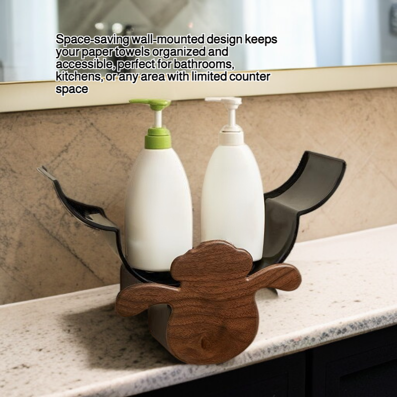 Wall-mounted toilet paper holder, no-drill paper towel rack