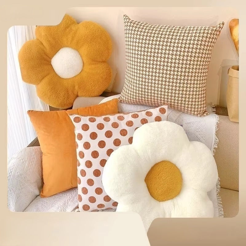 해바라기 모양 소파 등 쿠션