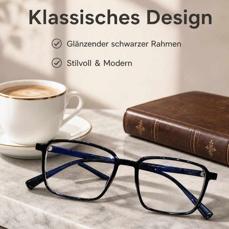 Blaulichtfilter-Lesebrille für Damen und Herren mittleren und höheren Alters