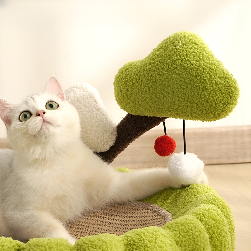 Luxuriöser Katzenkratzbaum mit Katzenbett