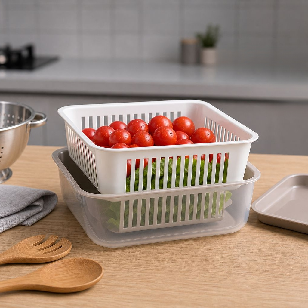 Doppelstöckiger Küchen-Salatschleuder für den Hausgebrauch