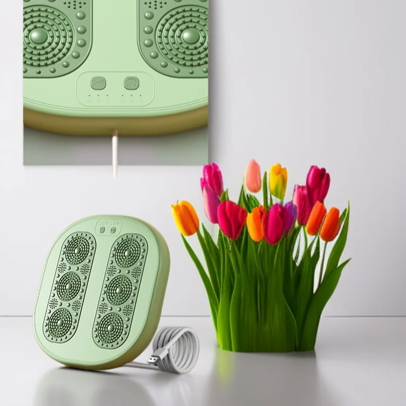 جهاز توسيع القدمين تحت المكتب في الشتاء، جهاز تدليك ذكي بالتسخين والاهتزاز بثلاثة مستويات