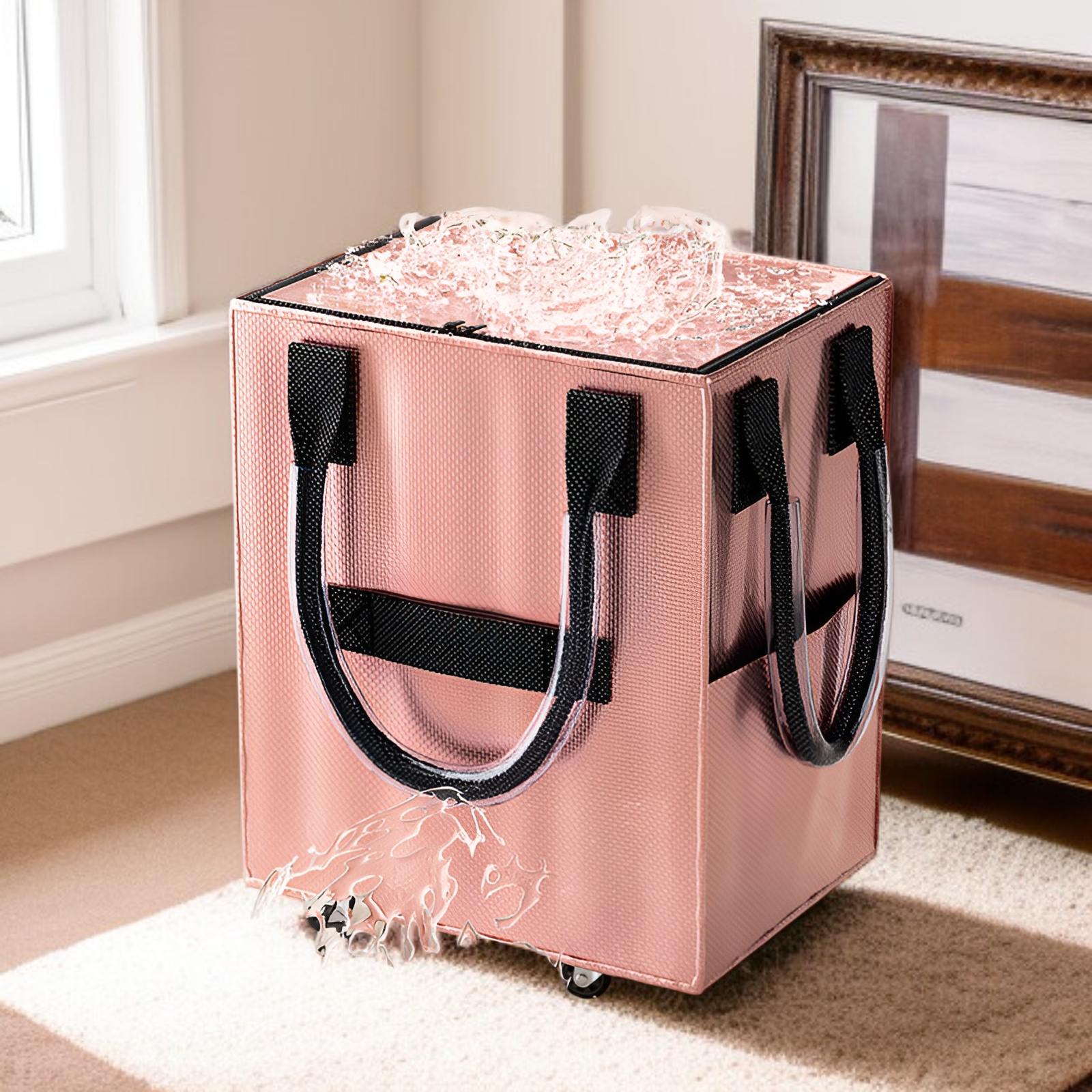 รถเข็นช้อปปิ้งพับได้แบบหนาพิเศษดีไซน์ทันสมัย