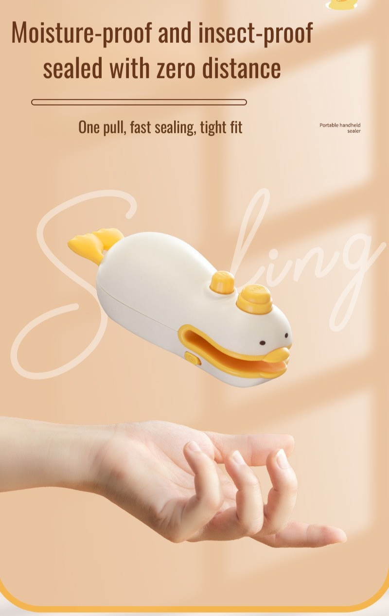 Compact snack bag sealer device for home use
