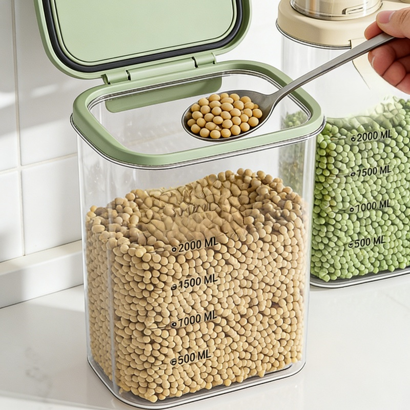 Food-Grade Transparent Airtight Storage Tank Kitchen Fresh-Keeping Box