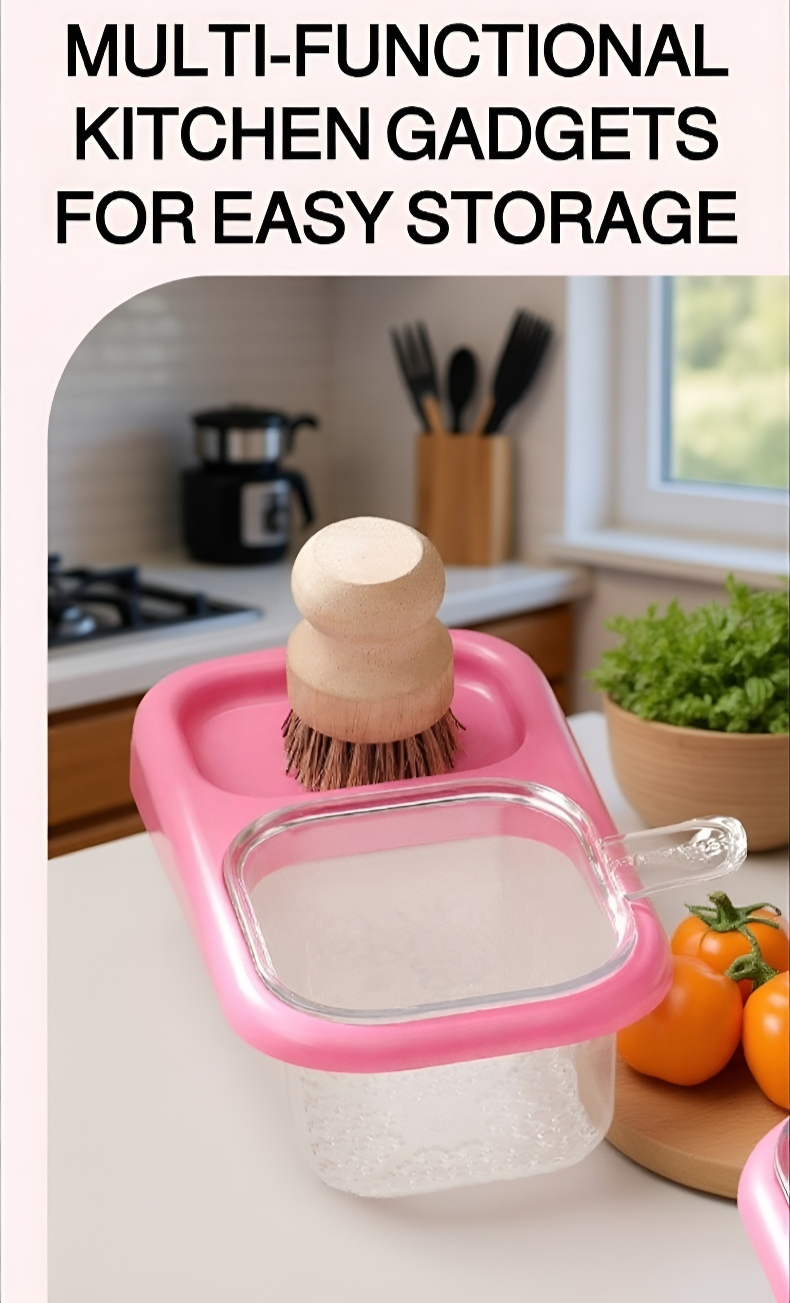 Space-saving sink caddy for kitchen organization