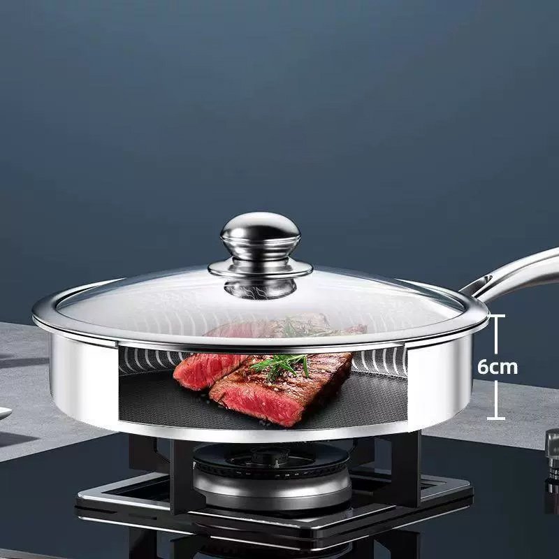 ハニカム構造316ステンレス製ノンスティックパン