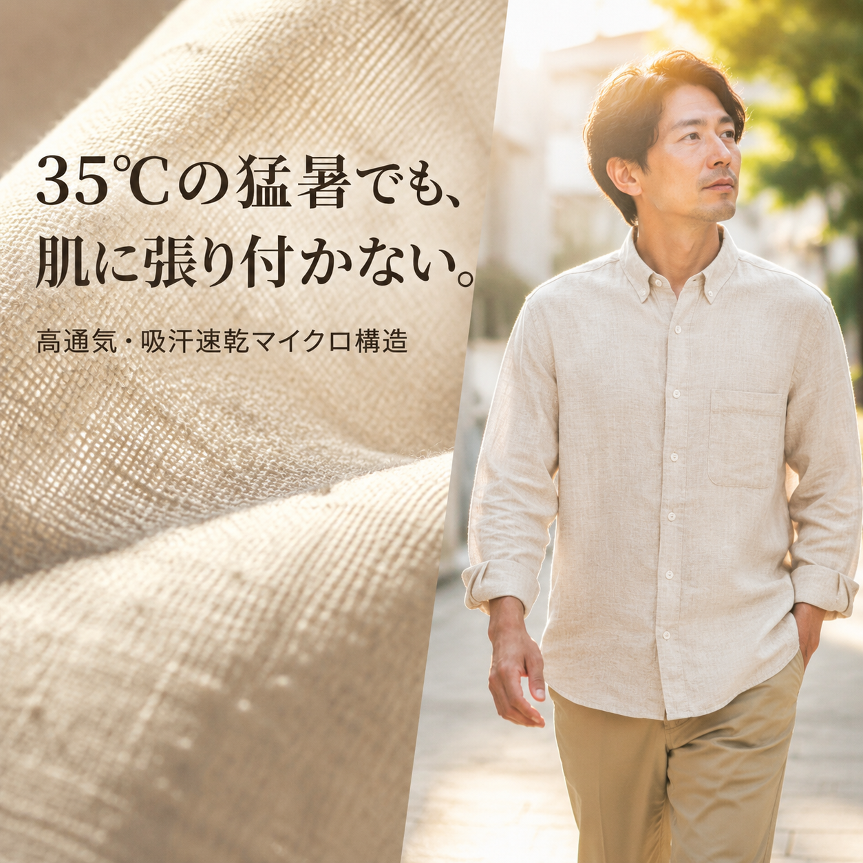 春夏新作ラグジュアリーメンズ テンセルリネン 長袖カジュアルシャツ