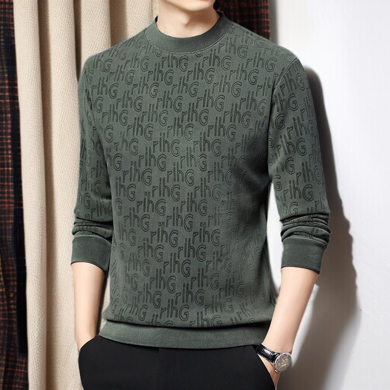 캐주얼 패션 남성 상의 자카드 라운드 긴팔 후드 기모 기모 레깅스 상의