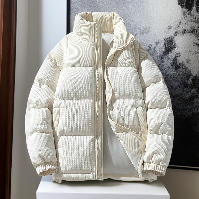 커플 패딩 가을 겨울 기모 차이나 베이커리 패딩 남녀 패션 프린트 패딩