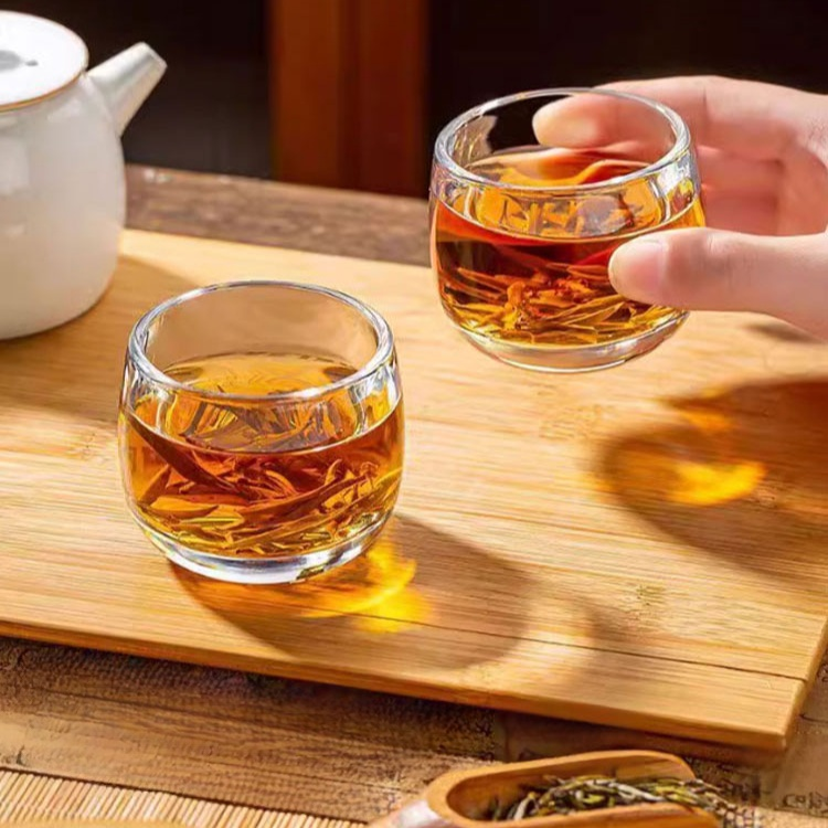 Vaso de cristal sin plomo resistente al calor para el cuidado de la salud