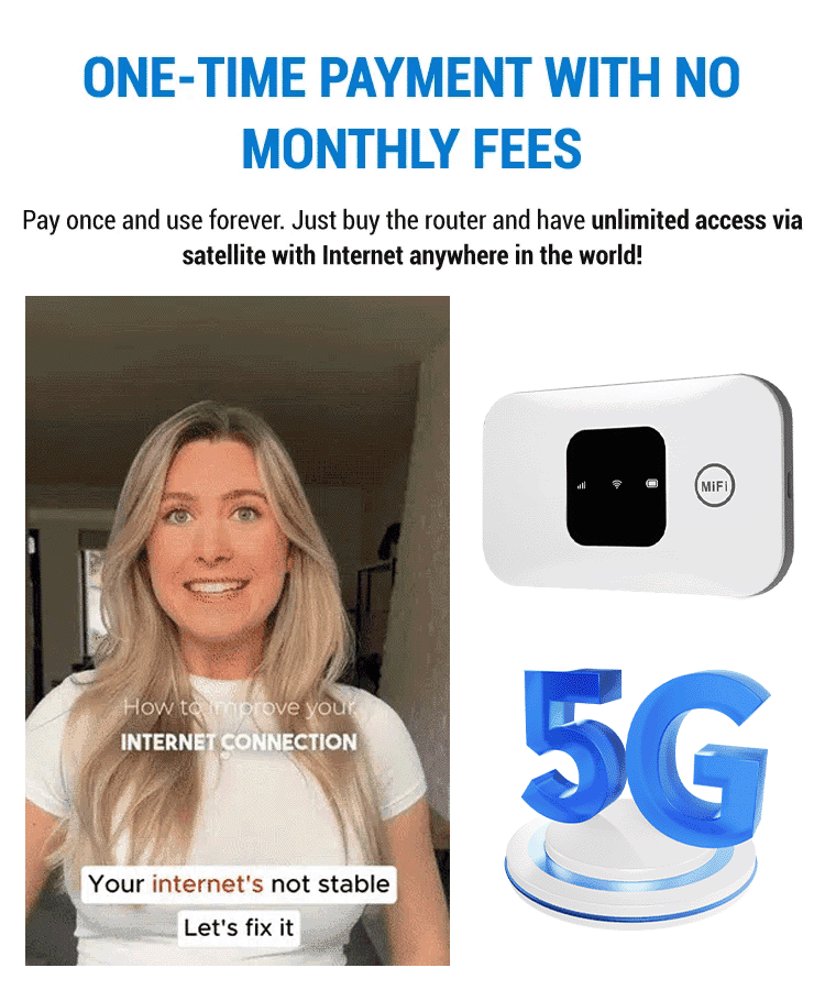 [Limited Time] Starlink-Powered Portable 5G Router — LIFETIME ZERO MONTHLY FEES, 100% Global Signal!