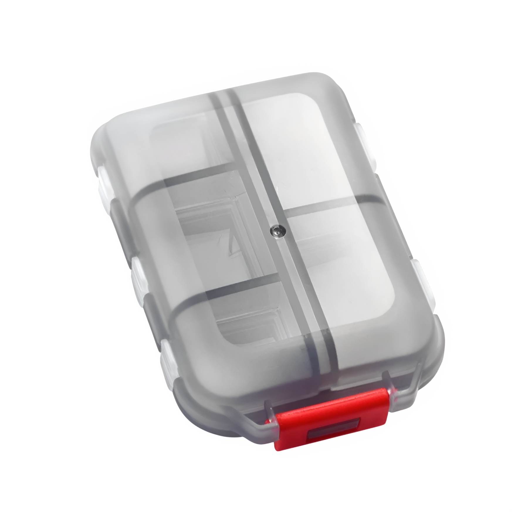 10-Compartment Sealed Portable Pill Case, Small PP Medicine Organizer
