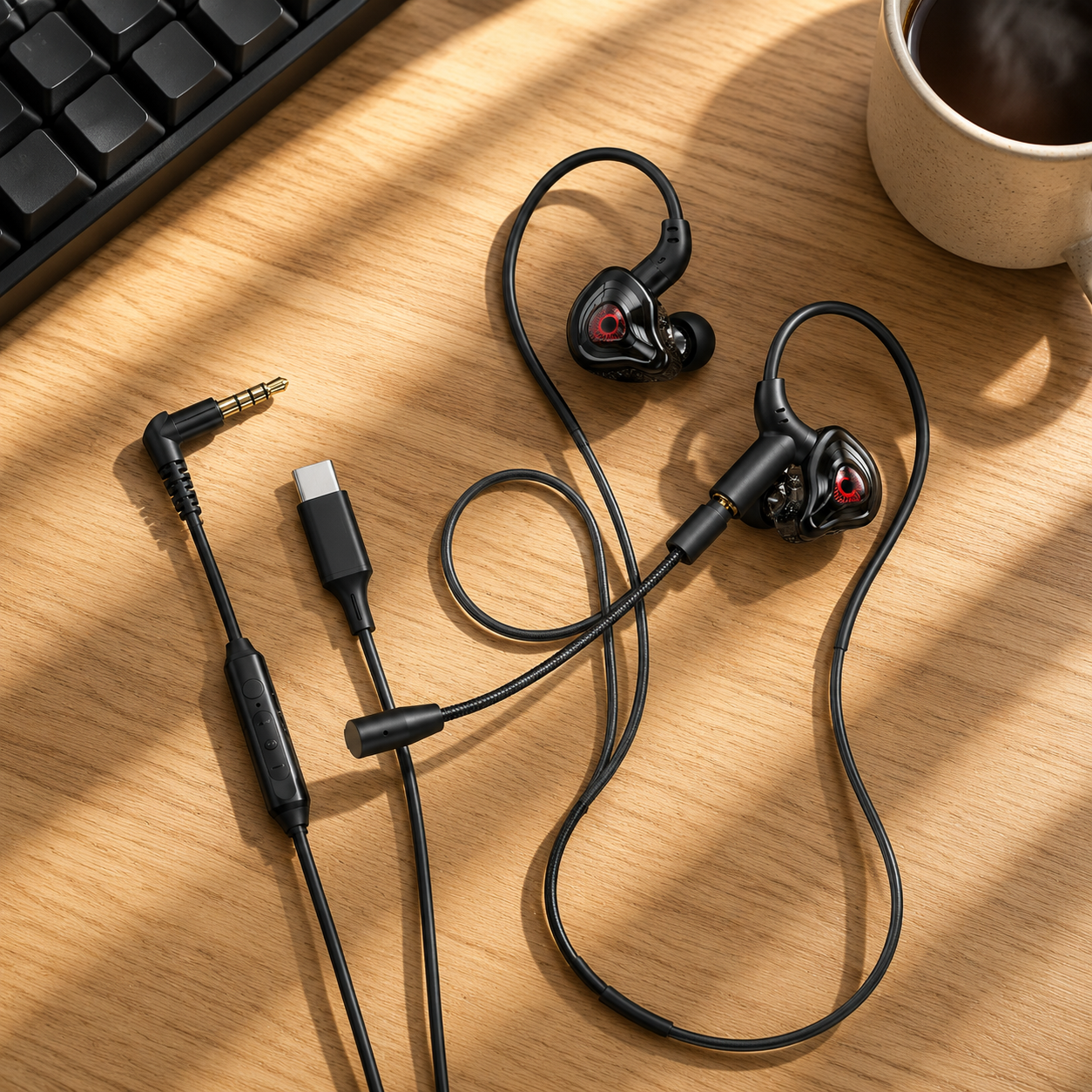 Gaming Kabelgebundenes Headset In-Ear mit Mikrofon und Bass-Ortung