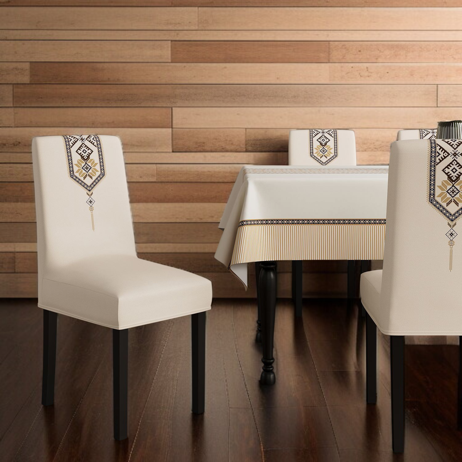 Four Seasons Dining Chair Table Cover Artistic Style High Space Utilization