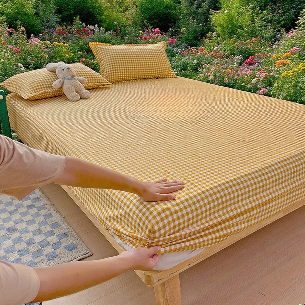 피부 친화적인 3피스 시트 침구 세트