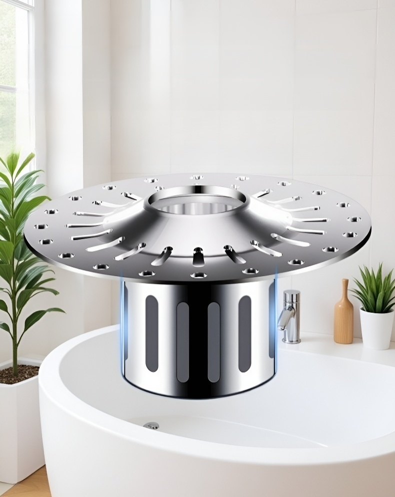 304 스테인리스 스틸 확장형 욕실 바닥 배수구 코어 정면 이미지