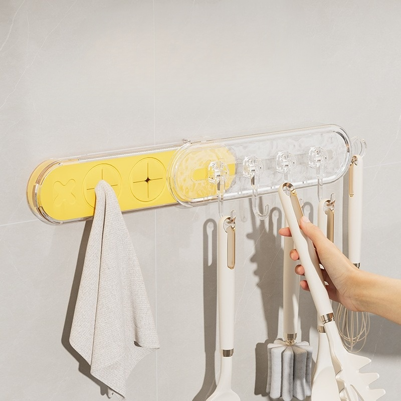 輕奢可伸縮聯排吸盤掛鉤