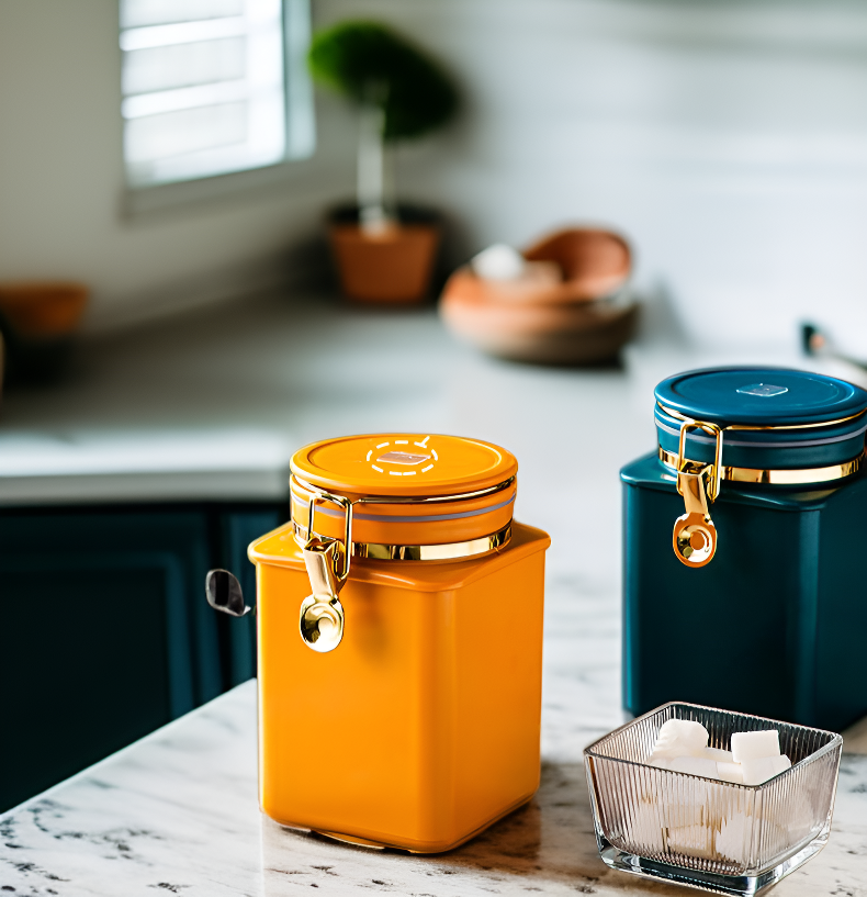 Lata para almacenar café en grano o molido