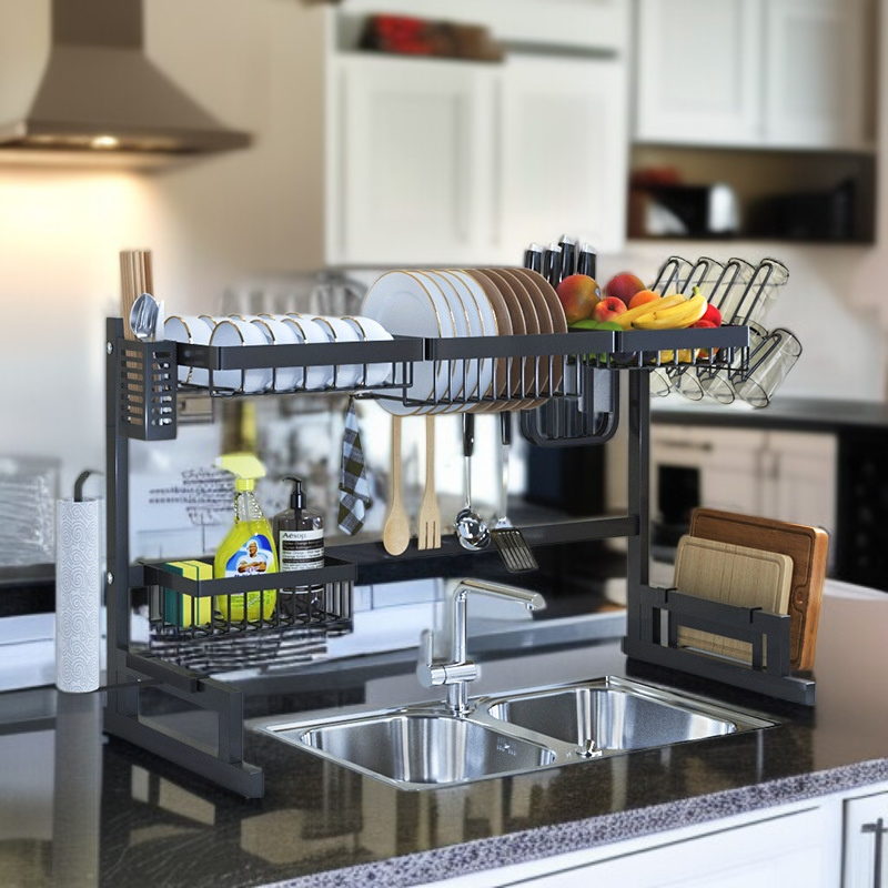 ステンレス製食器乾燥ラック キッチン用多機能収納棚