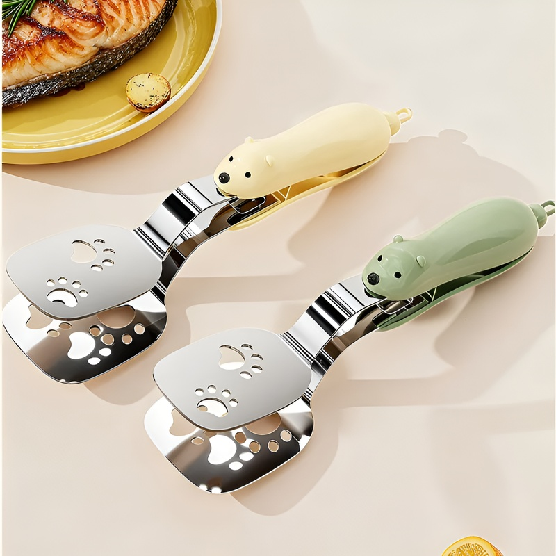 Fried fish, steak, stir fried shovel, vegetable clip