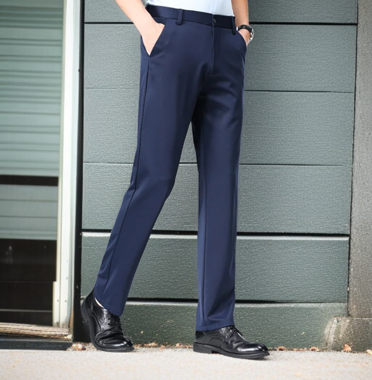 무파마 기능이 적용된 솔리드 남성 바지