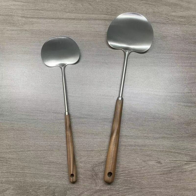 cuchara para servir hongos de acero inoxidable