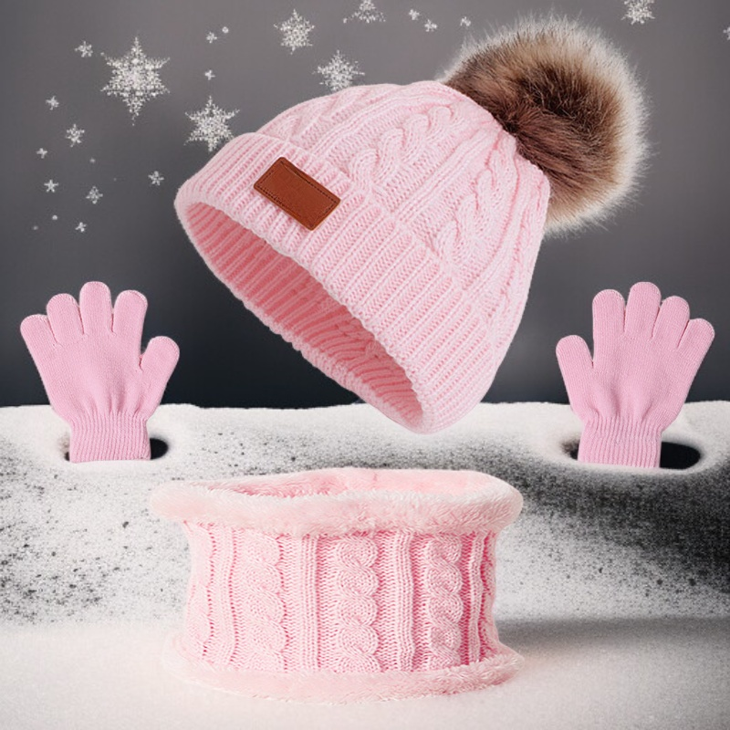 모자, 스카프, 장갑 3종 세트