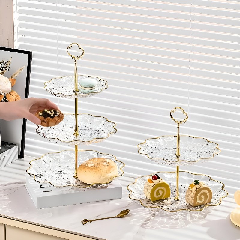 水波模様デザインヨーロッパ風フルーツプレート ケーキスタンド デザートテーブル
