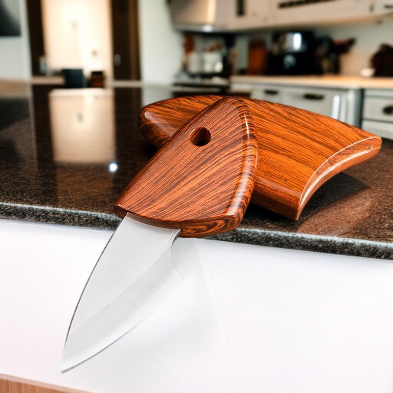 Przenośny nóż ze stali nierdzewnej z osłoną na ostrze, nóż do paczek i kuchni