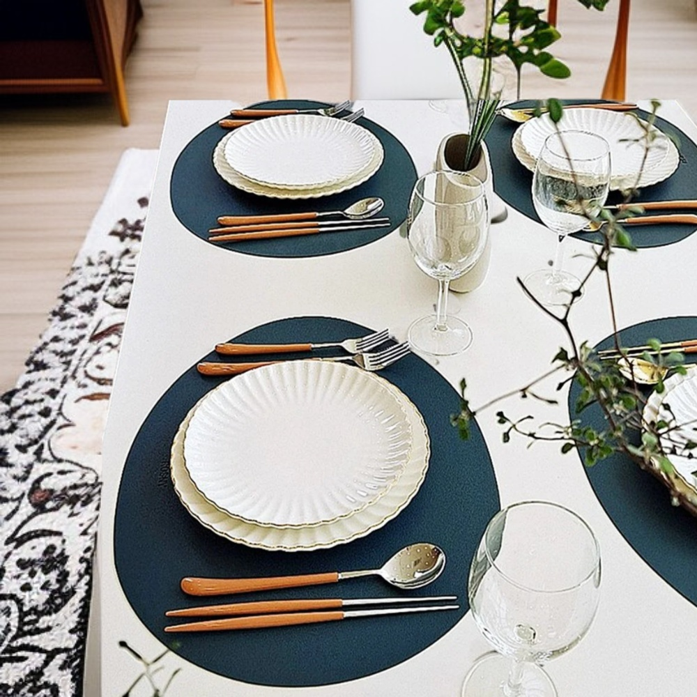 심플한 원형 가죽 방수 미끄럼 방지 단열 쿠션