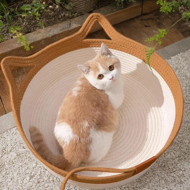 수제 라탄 고양이집 스크래칭볼 장난감