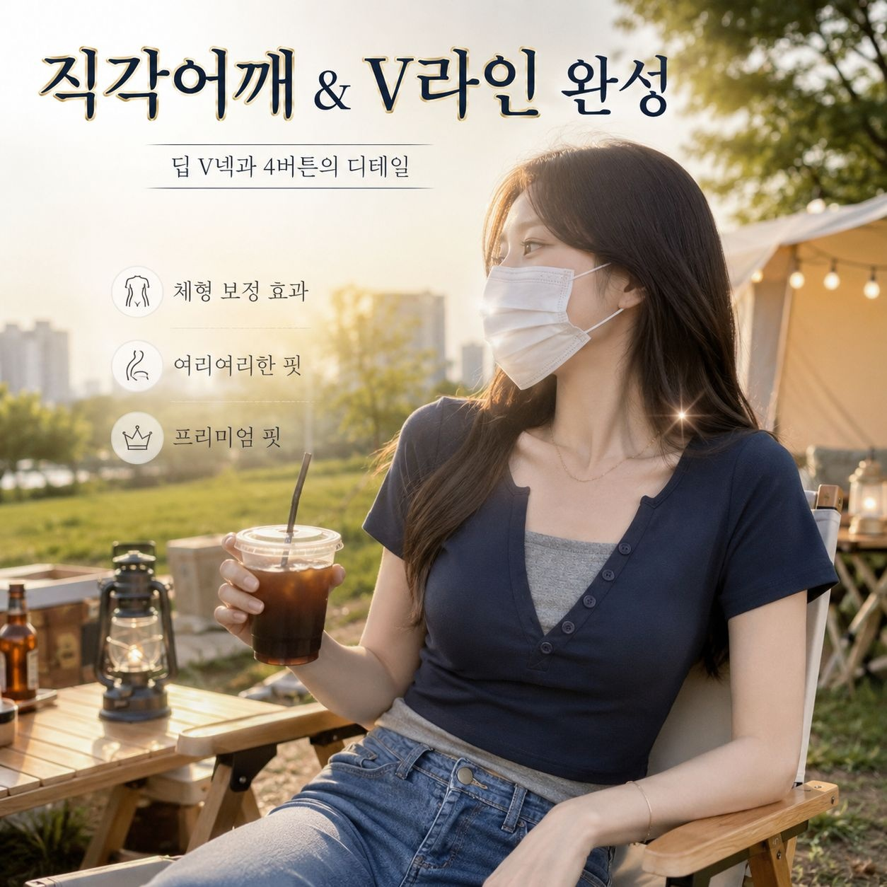 슬림핏 크롭 순수미 상의